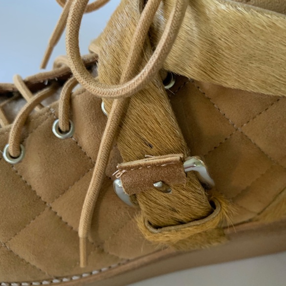 Unique Derek Lam 10 Crosby Calf Hair and Suede Ankle Booties Size 8.5 - Picture 6 of 10